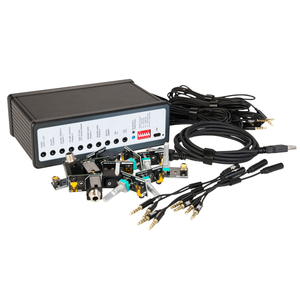 Flight Sounds FUSION rear panel with USB-C, breakout boards and cables
